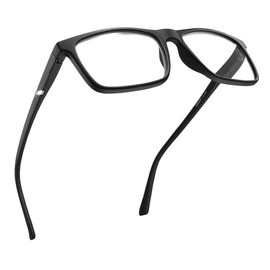 Premium Black Frame Blue Light Blocking Reading Glasses Men - Sturdy Spring Hinges Blue-Light Readers for Men - Trendy for all Face Shapes Blue Blocker Cheaters - Rectangle Frame Bluelight Reader 3.0