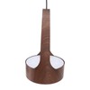 LED Chandelier Pendant Lamp Wood Grain Imitation Iorn Warm Lighting