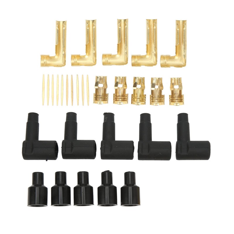 30PCS 90 Degree Spark Plug Boot Terminal Kit, Spark Plug