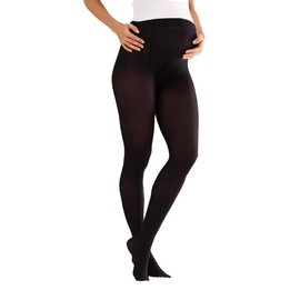 SENTELEGRI Opaque Maternity Tights Feeling 120" | Thermal Opaque Warm Pregnancy | S, M, L, XL, | 120 Denier,3D | (UK, Alpha, M, Regular, Regular, Black)