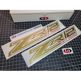 ZR2 Off Road Decals (2pk) 4x4 Truck Bed Fender Stickers 2022-2025 Silverado 1500 Select Colors: (Metallic Gold & Red)