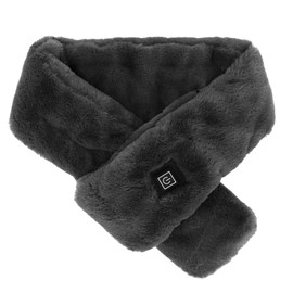 Electric Heated Scarf Soft Warm Temperature Adjustable Washable USB Heating Scarf Neck Wrap Dark Gray