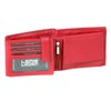 Men's and Women's wallet horizontal format LEAS, Genuine Leather, cherry