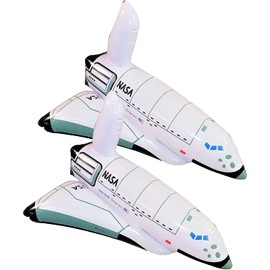Awesome Large Inflatable Space Shuttle Astronaut Figures. Inflate Wall, Table Ceiling Decor. Perfect Out of Space Exploration Galaxy Cosmos Universe Theme. (2 Space Shuttles)
