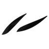 2Pcs Front Headlight Eyebrow Eye Lid Cover Trim Glossy Black