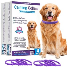8 Pieza Collar Feromonas para Perro,Ajustable Calmante Collar para Perro,Collar Impermeable，Calmar emociones perro, para pequeños, Medianos y Grandes,