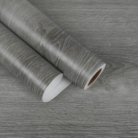 EaseStick 15.7''x160'' Grey Wood Contact Paper Peel and Stick Countertops Waterproof Textured Wood Grain Contact Paper for Cabinets Thick Removable Self Adhesive Wood Vinyl Wrap for Kitchen Wall Desk