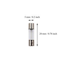 SIXQJZML 10 Pack F5AL Fast-Blow Fuse 5A 250V Glass Fuses 0.2 x 0.78 inch / 5 x 20 mm (5amp) (F5A)