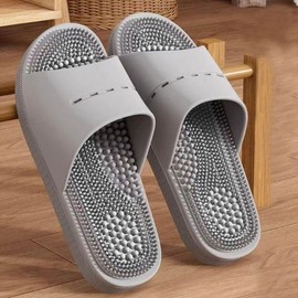 Fatigue recovery massage slippers soft 66 toe arch heel Massage Slippers Black 40-41 2ea