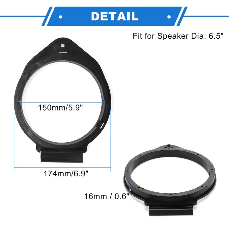 VekAuto Pack of 2 Speaker Spacer Ring Tweeter Speaker Spacer