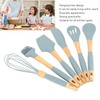 Silicone Cooking Utensils 6 Piece Silicone Utensil Set Durable Wooden