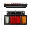 Partsam 2Pcs LED Truck Trailer Tail Lights Bar Kit 40