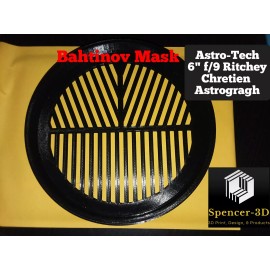 Spencer-3d Bahtinov Focus Mask for Telescope Astro Tech Ritchy F/9  6 Inch External Cap Fit