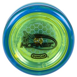 Duncan Toys Hornet Pro Looping Yo-Yo with String, Ball Bearing Axle and Plastic Body, Blue with Yellow Cap