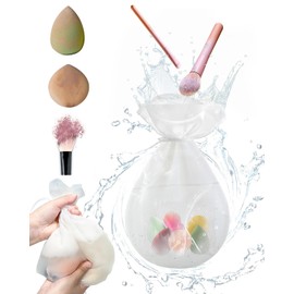 Make-up-Pinselreiniger, FERNIDA Silikon Make up Schwamm Reinigungssack Mit Maschenwaschbeutel, um Effektiv Sauber und Trockener Make up Schwamm zu Reinigen, Pulverpuff, Bürste