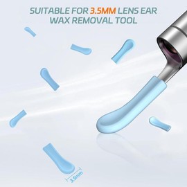 Ear Wax Removal Replacement Tips for Ear Camera, 30 s Replacement Tips Ear for Wet/Dry Ear Wax Cleaning - Ear Spoons Accessories Set for Teens Adults Ear Wax Removal Endoscope - Color: blue
