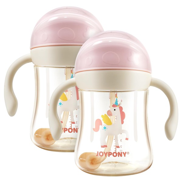 Joypony Sippy Cups for Toddlers, PPSU Spill-Proof Transition Cups with