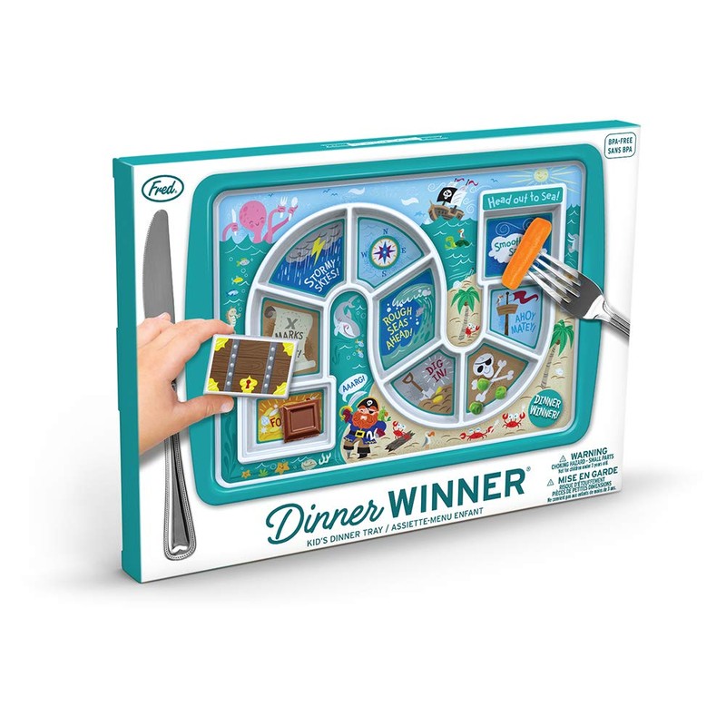 Genuine Fred DINNER WINNER Kids' Dinner Tray, Pirate