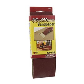 Milescraft Pack of 3 Sanding Belts 65mm x 410mm 120 Grit