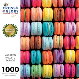 Cross & Glory - Macaron Palette Parade - 1000 Piece Jigsaw Puzzle for Adults | Vibrant Colors | Satin Finish for Less Glare | 20x27 Inches