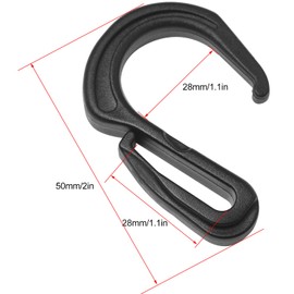 LUORNG 8PCS Plastic S-Bungee Cord Hooks Car Mesh Net Hook 28MM Car Storage Accessories Storage Bag Hook Suitable for Car Trunk Seat Middle Net