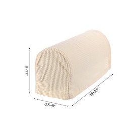 uxcell Stretch Armrest Covers Armchair Anti-Slip for Chairs Sofas Couch Arm Covers Recliner Sofa 2 Set w/Twist Pins(Ivory-White)