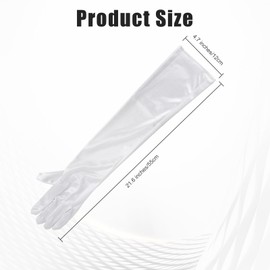Long White Gloves, 1920s Accessories for Women, Elbow Length Elegant Satin Long Gloves Women Formal, Match with Formal Dresses for Banquets, Proms, Weddings, Parties and Business