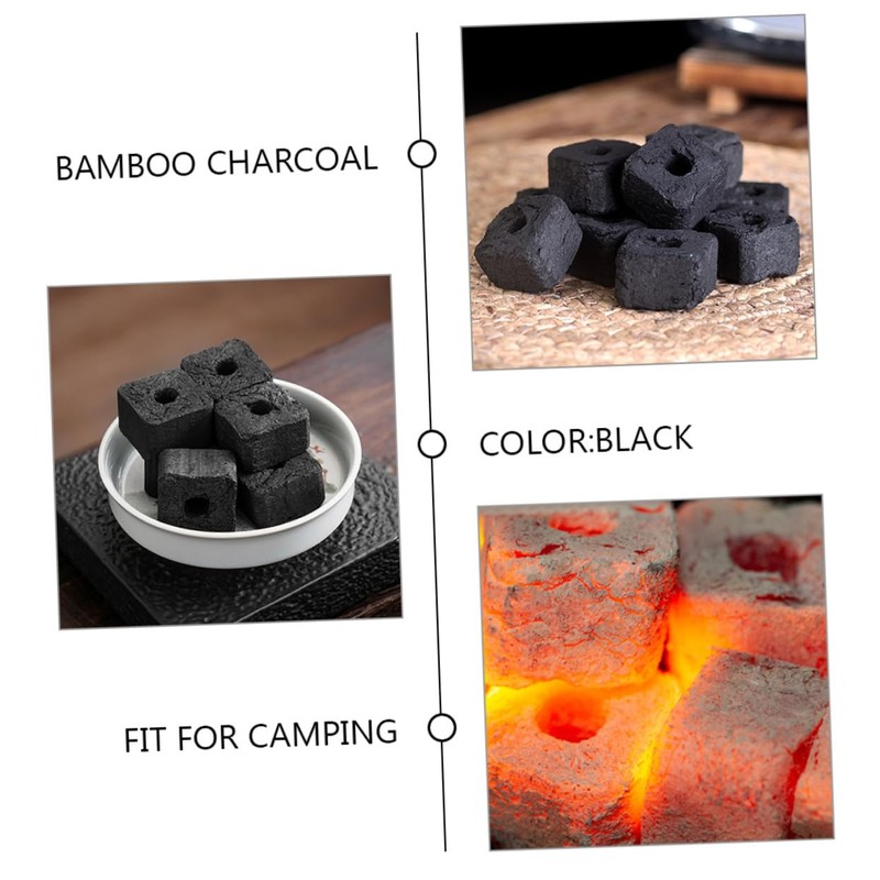 Kisangel 1bag Bamboo Charcoal Tablets for Grilling Cooking Camping Charcoal