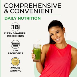 Inspiriko Super Greens Powder with 18 Superfoods & Probiotics – 150g | Clean Greens Formula for Maximum Nutrition, Energy, Digestion, & Immune Support