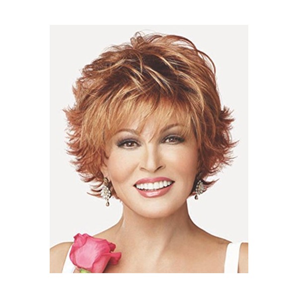 Voltage Large Cap Wispy Bang Short Tousled Raquel Welch Wigs - Color R10