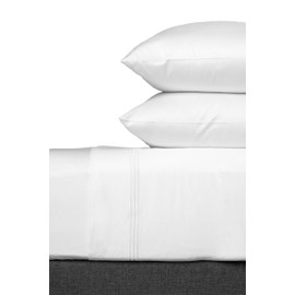Fishers Finery 400 Thread Count 100% Egyptian Cotton Sheet Set, 4 Piece - Luxurious, Soft and Durable Sateen Weave - 16in Deep Pocket Fitted and Flat Sheets (White,Q,4Pack)
