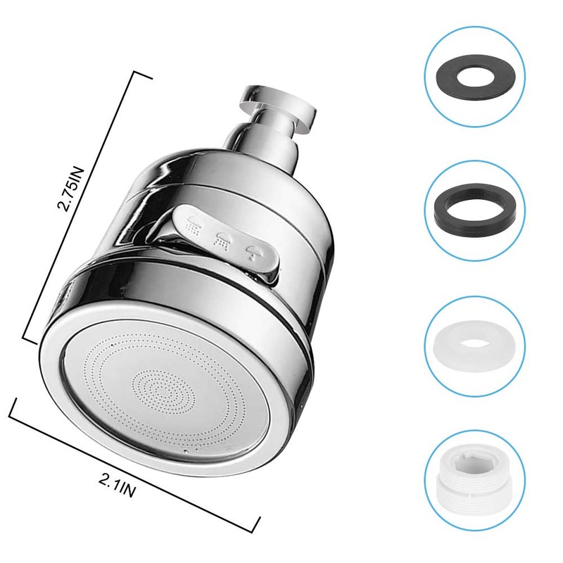 Faucet Sprayer Attachment, Rotate Swivel Water Saving Tap Aerator, Kitchen