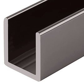 CRL SDCD12PN Polished Nickel 1/2" Fixed Panel Shower Door Deep U-Channel - 95"