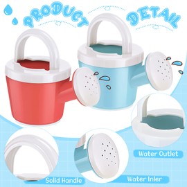Sotiff 24 Pieces Plastic Watering Cans for Kids Watering Toys Kids Watering Can Small Toddler Garden Tools Bath Toys Beach Toys for Home Outdoor, Assorted Color