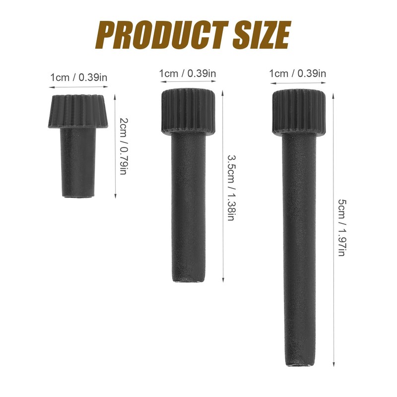 12pcs Lamp Switch Turn Knobs, Black Lamp Socket Knob with