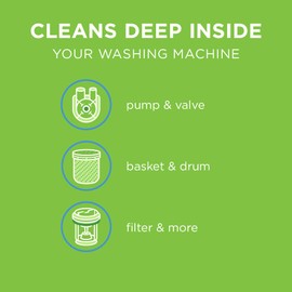 Affresh Washing Machine Cleaner, Helps Power Away Odor Causing Bacteria & Grime Deep Inside Pump, Valve & Hoses, 6 Time Release Tablets, 6 Month Supply