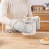 Oven Mitts and Pot Holders White Gold Marble Abstract Silicone