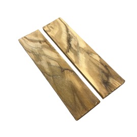 Olivenbaum, 1 Paar, 125 x 30 x 6 mm, Edelholz, ideal zum Drehen auf Holz, Stifte, Lutherie, Musikinstrumente, Besteck, Messergriffe, Skulptur, Schmuck