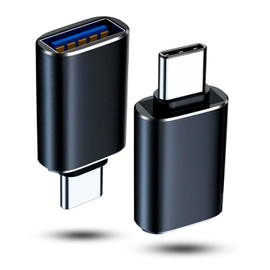 SaiTech IT 2 Pk USB 3.0 to Type C USB Adapter USB C Male to USB 3.0 Female Connector, OTG Converter Adapter Compatible with Android Phones, Type C or Thunderbolt 4/3 Devices (Black)