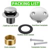 Brushed Nickel Bathtub Drain Tip-Toe Tub Trim Set with Two-Hole