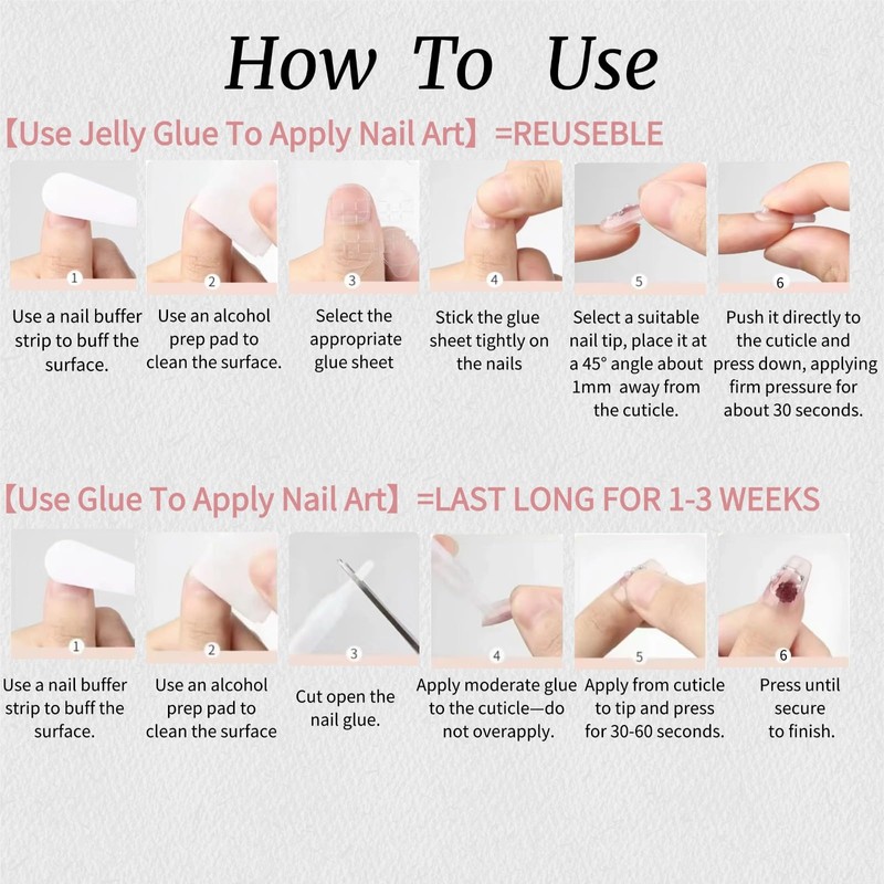 24pcs Gradient Pink Nails - Medium Length False Nails with