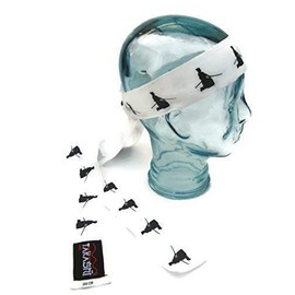 KENDO Tenugui (V-2-SWORD) Kendo Headband (WHITE) with Samurai Warrior 200cm Ninja by Takashi 100% Cotton
