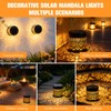 Bajorp Decorative Solar Mandala Lights,Solar Powered Outdoor Deck Step Wall