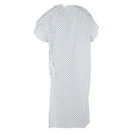 Personal Touch Metal Snap IV Angle Back Overlap Premium Patient Hospital Gown (Pack of 4 Blue and Green Diamond)