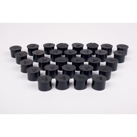 SummitLink Pool Fence Hole Plug Deck Patio Ground Cover Caps (30pcs, Black)
