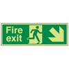 V Safety 14006AX-G Glow In The Dark Fire Exit Arrow