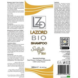 Lazord Multifunctional Sulphate Free Shampoo with Nanotechnology - With Chamomile, Lotus, Organic Collagen & Aloe Vera for Shine, Moisture & Hair Strengthening - Suitable for All Hair Types