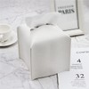 1 x White Tissue Box Holder Square PU Leather Tissue