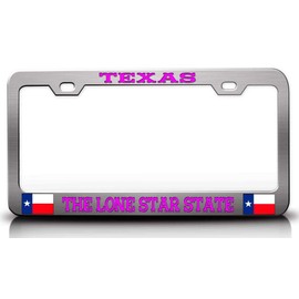 Custom Brother - Texas The Lone Star State Texas Metal Car SUV Truck License Plate Frame Ch r39