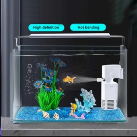 1.5 Gallon Aquarium Fish Tank，Rimless Aquarium Tank，8.7" L × 5.9" W × 6.7" H